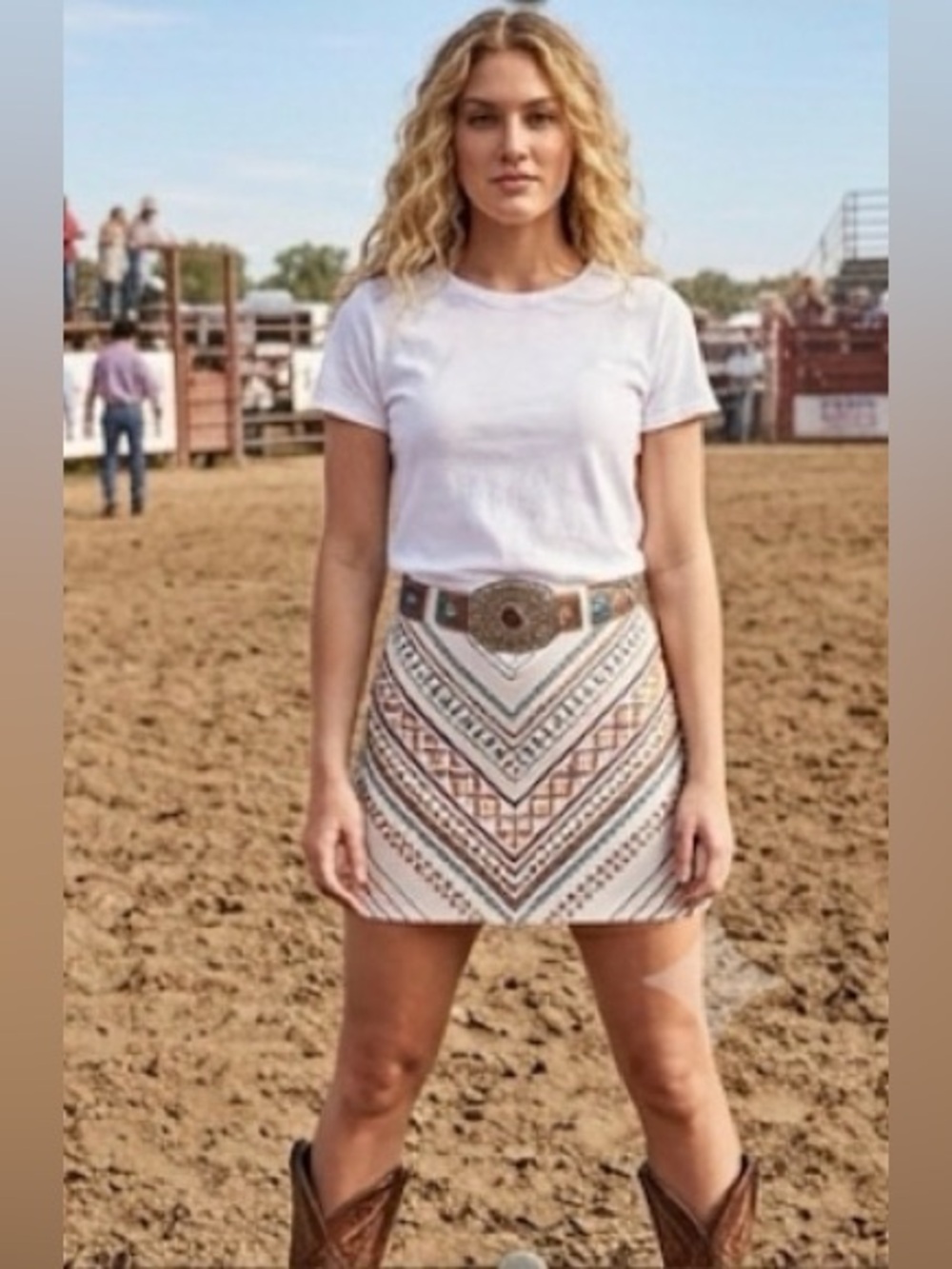 Rockin C Embroidered Mini Skirt NWT Size Medium - Picture 8 of 9